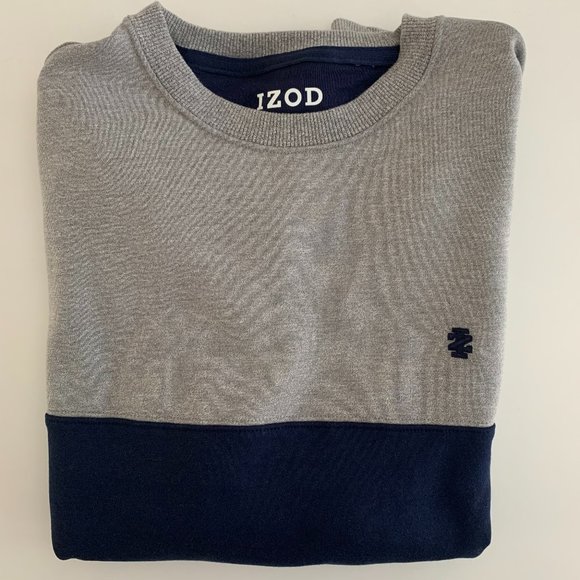 EUC Izod Advantage Performance Stretch Men's Sweatshirt Size Medium Blue/Gray - Picture 2 of 12
